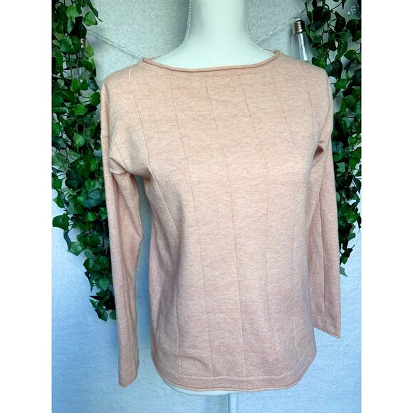 Hem and Thread Orange Long Sleeve Sweater Shirt Women's Size Small - Picture 1 of 10
